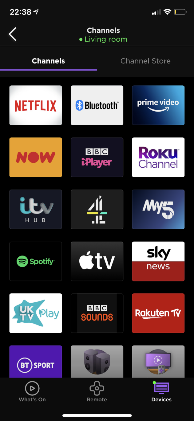 Roku Channel List